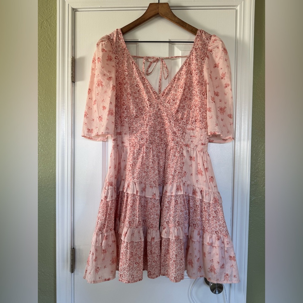 100% cotton American Eagle Outfitters Pink Floral Dress